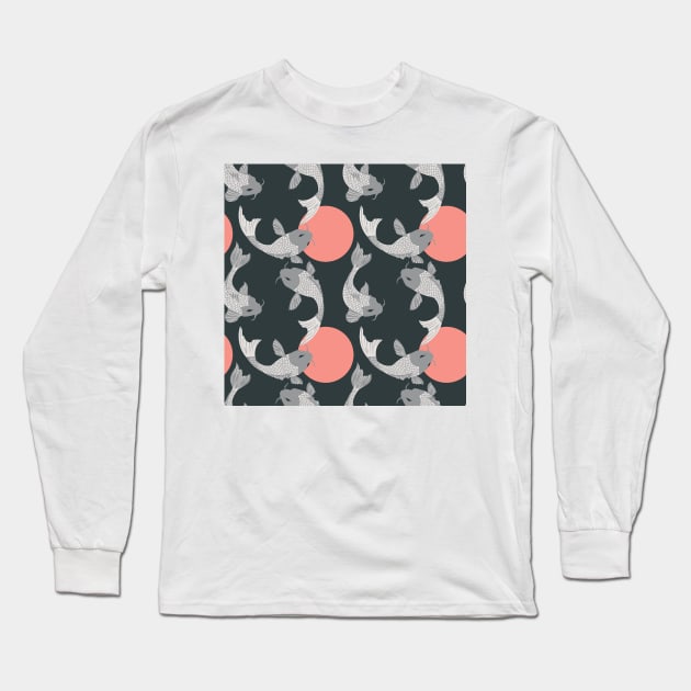 Japanese Koi Fish Long Sleeve T-Shirt by martynzero